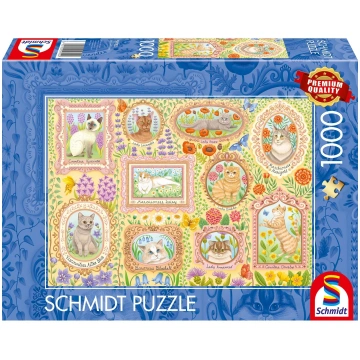 Schmidt Spiele Noble Cats in Blossom, Puzzle 1000 