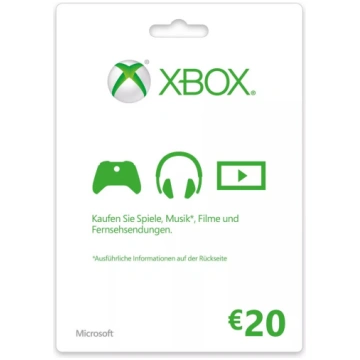 Dāvanu karte Microsoft Carte XBOX Live 20€