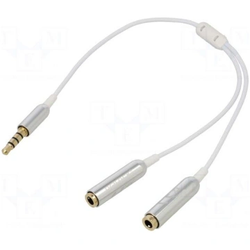 Cable | Jack 3.5mm 4pin socket x2,Jack 3,5mm 4pin 