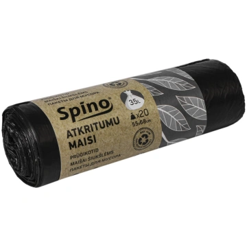 Atkritumu maisi HDPE 55x68cm, 35l, 10mikr., 20gab.