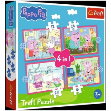 Trefl 4in1 Peppa Pig Puzzles: Peppa Loves Adventur