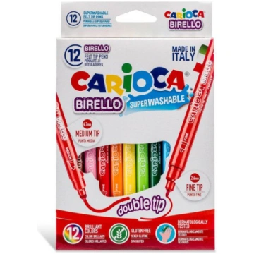 Flomasteri CARIOCA Birello divpusējie, 12gab. (200