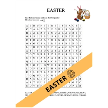 Lieldienu burtu jūklis angļu valodā (Easter letter