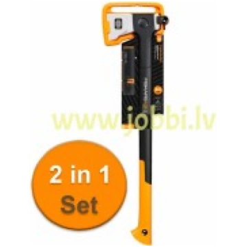 Fiskars 1075433 komplekts (skaldīšanas cirvis X28 