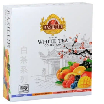 Baltā tēja BASILUR WHITE TEA Assorted 40 EN