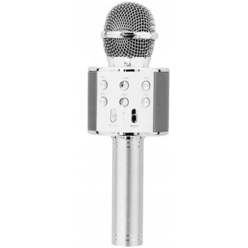 Bērnu karaoke mikrofons ar skaļruni, sudraba Nav n