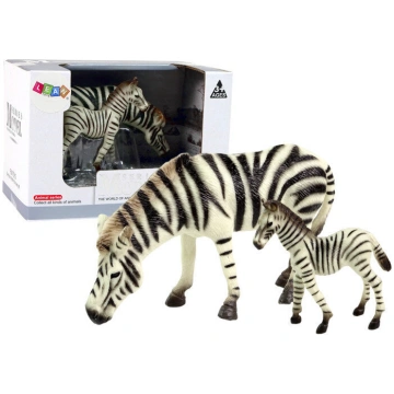 Divu figūriņu komplekts Zebra ar mazuli Lean Toys