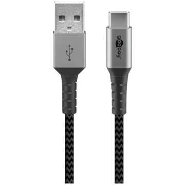 Goobay USB 2.0 USB Type-C cable 0.5m Black Silver 