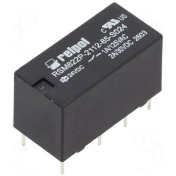 Relay: electromagnetic | DPDT | Ucoil: 24VDC | 2A 