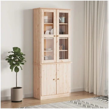 Skapis ar stikla durvīm ALTA, 77x35x186,5 cm, prie
