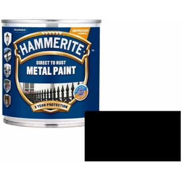 Hammerite PAINT HAMMERITE BLACK SATIN 250ML 150889