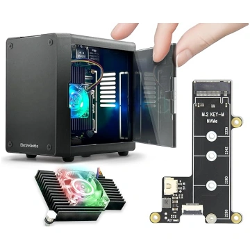 ElectroCookie Mini PC korpuss Raspberry Pi 5 ar M.