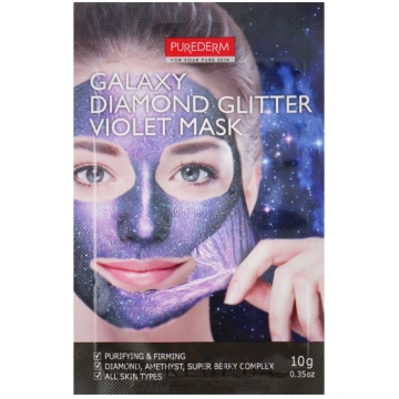 PUREDERM Galaxy Diamond Glitter Violet Mask 10g