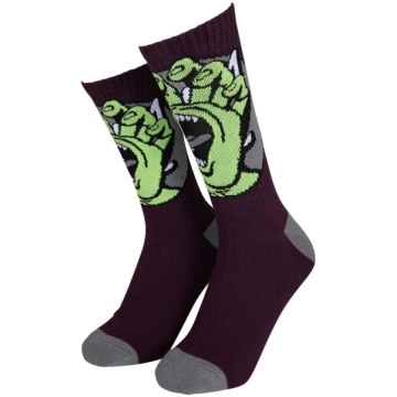 Skate Socks Hand Dot (Dark Cherry) Santa Cruz
