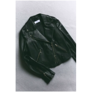 Leather biker jacket