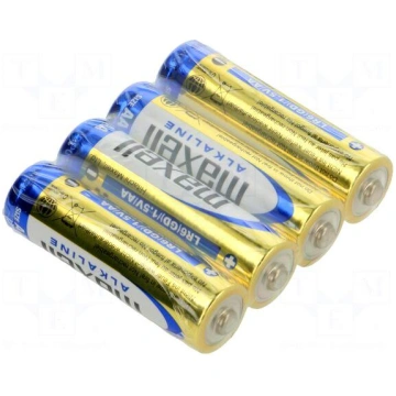 Battery: alkaline | 1.5V | AA | Batt.no: 4 | Ø14.5