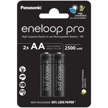 Panasonic - 2 gab. Uzlādējama baterija AA Eneloop 