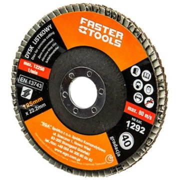 Slīpējamais disks, lapiņu Ø 125mm G40 02-0-0101 FA