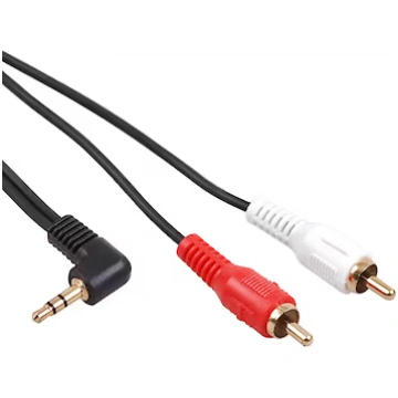 Maclean Cable 3.5mm mini 2RCA 1m black MCTV-824 (M