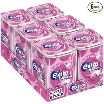 Extra Refreshers košļājamā gumija bez cukura, Bubb