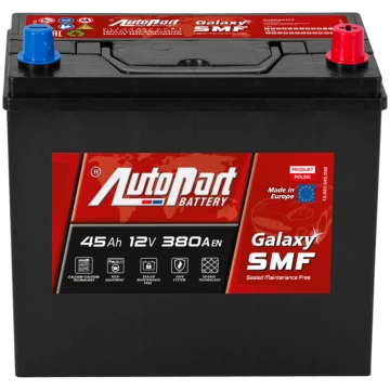 Akumulators Autopart Galaxy SMF 45Ah, 380A, 12V (-