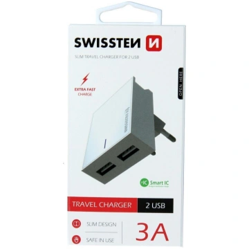 Telefona lādētājs Swissten, USB/AC/DC