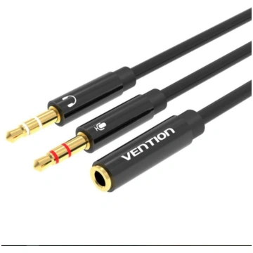 Vention CABLE AUDIO 2X3.5MM TO 3.5MM/0.3M BBTBY VE