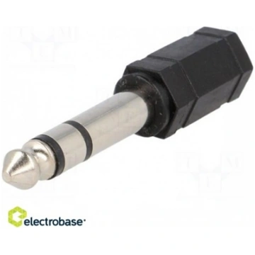 Adapter; Jack 3.5mm socket,Jack 6.35mm plug; stere