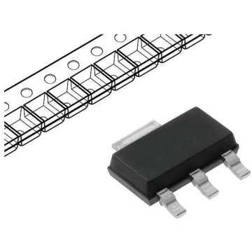 IC: voltage regulator; linear,fixed; 3.3V; 0.5A; S