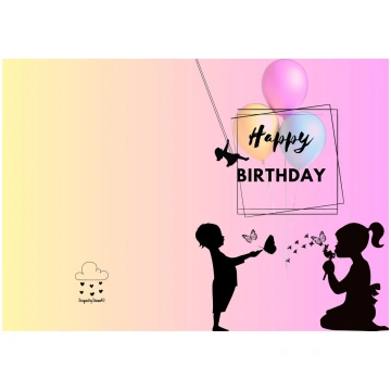 Apsveikuma kartiņa bērniem Happy Birthday Dāvana4U