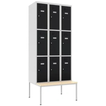 Metāla skapis Classic 3R ar solu 9 nodalījumi