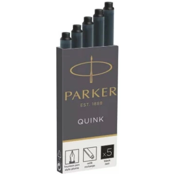 Parker Quink tintes patronas melns, 5 gab