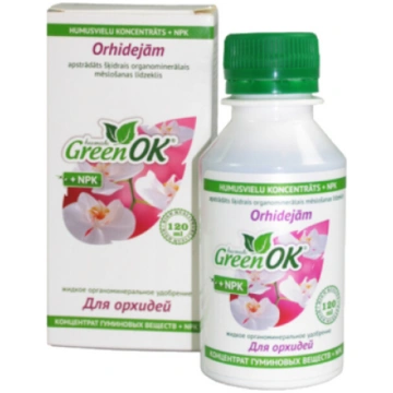 Humusvielu mēslojums orhidejām GreenOK 120ml NAV