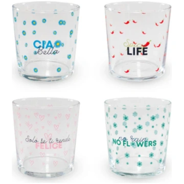 WD LIFE STYLE -BREST LINE SET 4 BICCHIERI IN VETRO