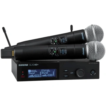 Shure SLXD24D+E/58 - Duāla bezvadu sistēma ar mikr
