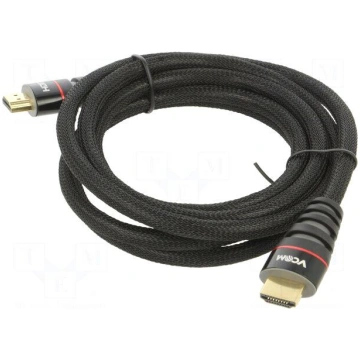 Cable | HDMI plug,both sides | PVC | textile | HDM