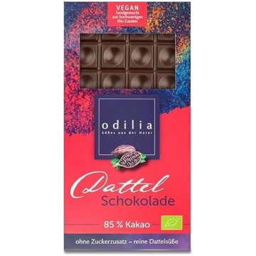 Odilia Dark Seduction: Šokolāde ar Dateļiem: 70 g,