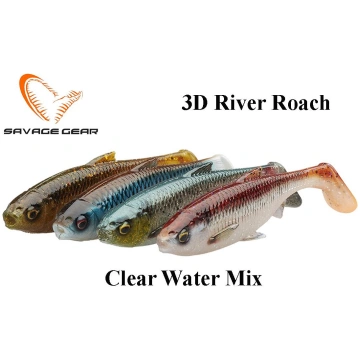 Gumijas zivis Savage Gear 3D River Roach Clear Wat