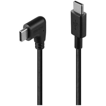 Lindy 0.5m USB 2.0 Type C Cable, 90Â° Right Angle