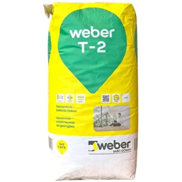 Cementa-kaļķa apmetums weber T-2, 25kg