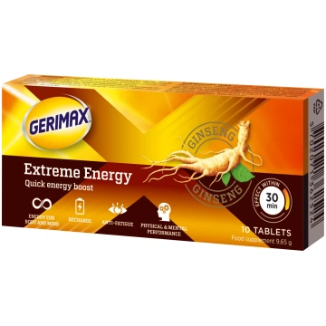 GERIMAX Extreme Energy tabletes, 10 gab