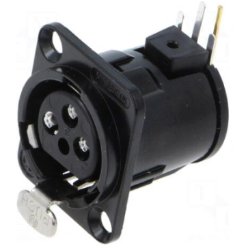 Connector: XLR | socket | female | PIN: 3 | angled