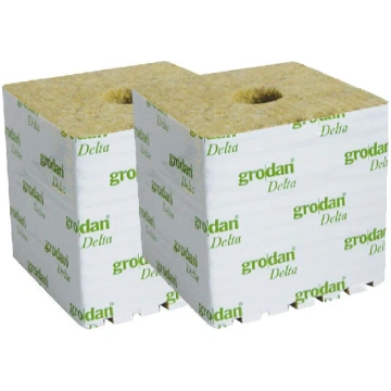 Grodan Lana di Roccia 15x15x15cm con foro Ø4cm - 2