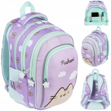 Pusheen violeta mugursoma ar 4 nodalījumiem St. Ma