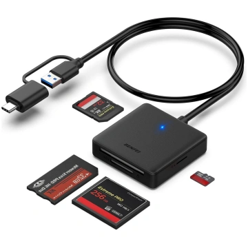 Benfei 4-in-1 Card Reader USB-C-USB-A 3.0 for SD M