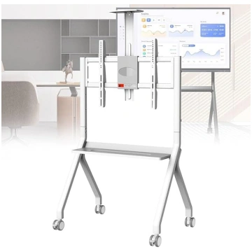Smart Whiteboard Stand, Floor TV Stand with Lockab