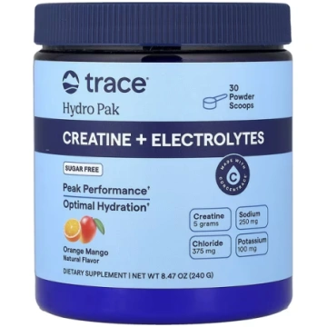 Trace, Hydro Pak, Creatine + Electrolytes, Orange 