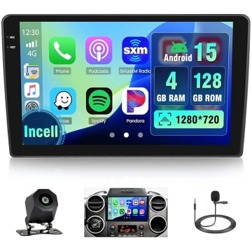 4 + 128G Android auto radio ar ekrānu Citroen Berl