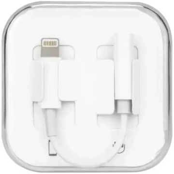 Lightning uz 3.5mm AUX adapteris – balts OEM
