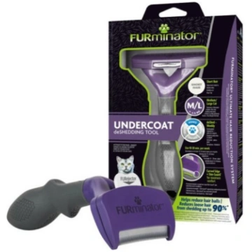 FURminator deShedding ķemme M/L īsā apaļa kaķiem